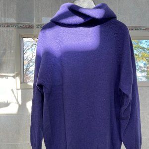 Lovely Lavendar, Cowl Neck, Wool Sweater